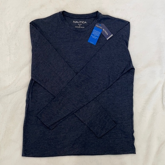 Nautica Men’s Size S Navy Blue Long-Sleeve Tee - Picture 4 of 5